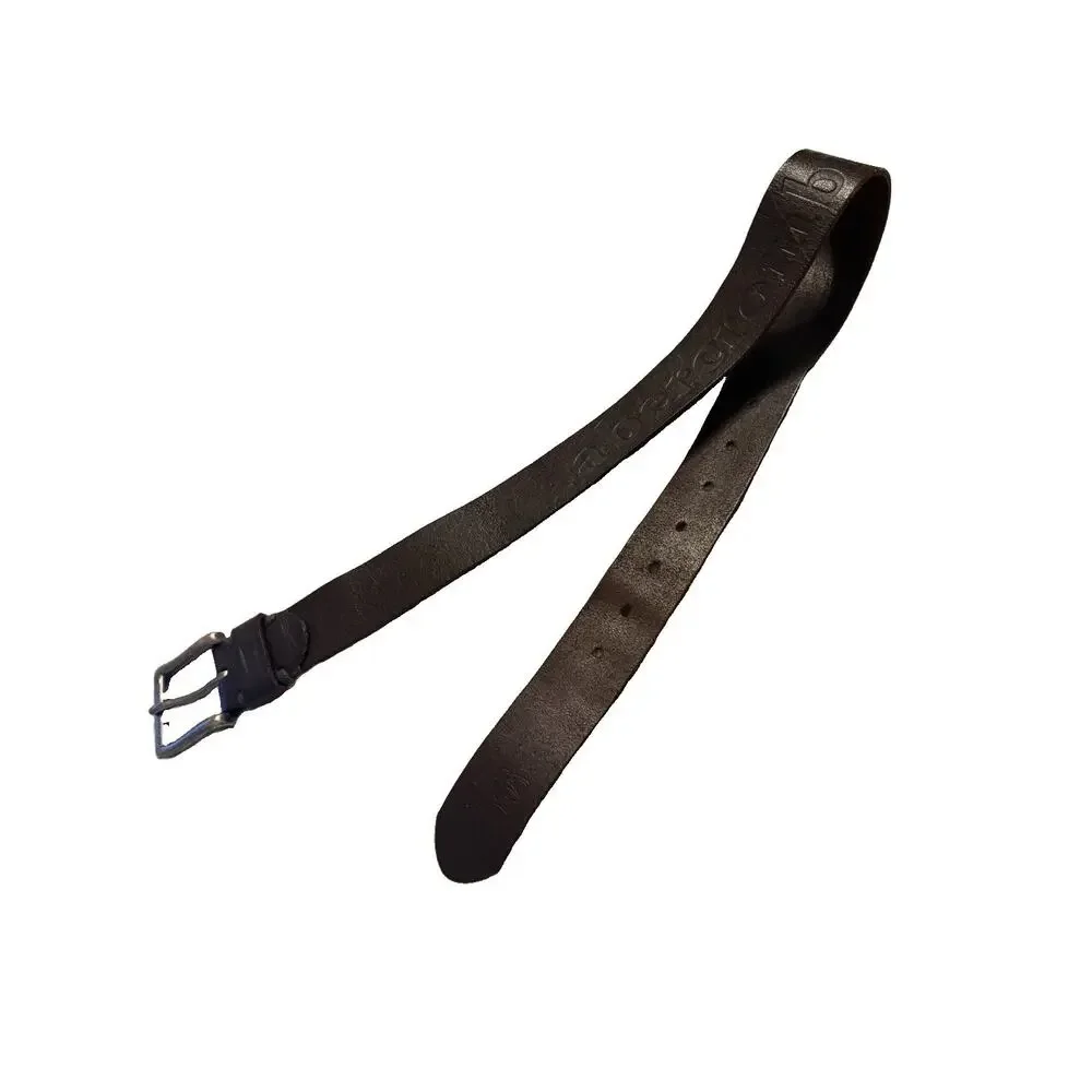 Vintage Y2K ABERCROMBIE & FiITCH Moose Embossed Leather Belt Brown Size S / M